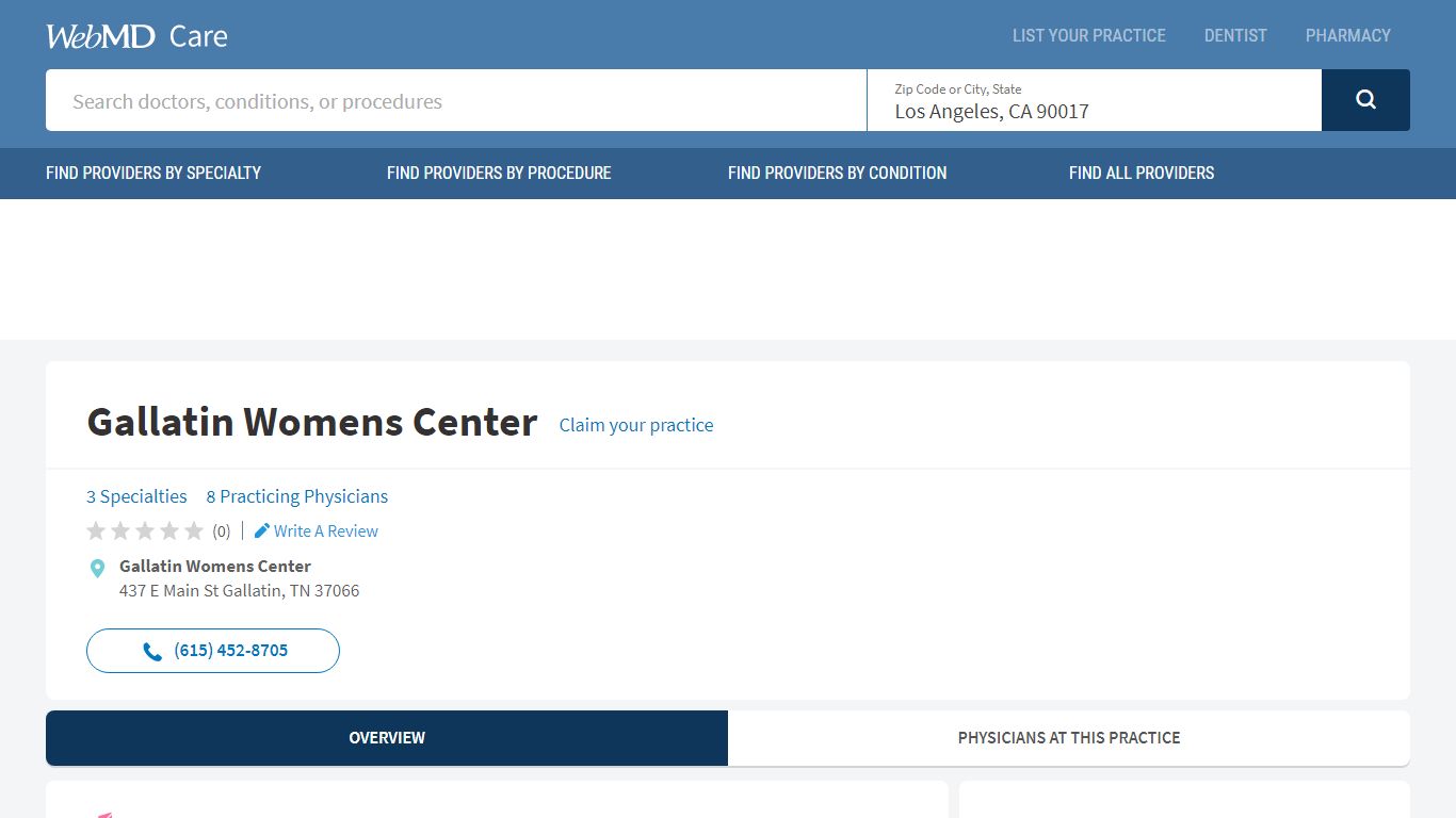 Gallatin Womens Center in Gallatin, TN - WebMD
